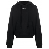 OFF-WHITE Oversize Fit Masked Face Hoodie Black/White