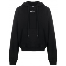 OFF-WHITE Oversize Fit Masked Face Hoodie Black/White
