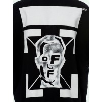 OFF-WHITE Oversize Fit Masked Face Hoodie Black/White