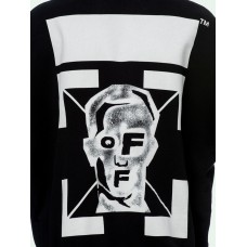 OFF-WHITE Oversize Fit Masked Face Hoodie Black/White