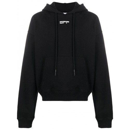 OFF-WHITE Oversize Fit Masked Face Hoodie Black/White