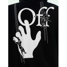 OFF-WHITE Oversize Fit Painters Hoodie Black/White