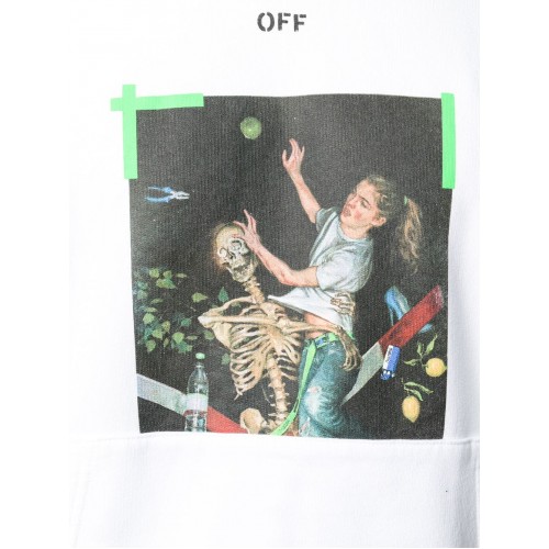 Оригинальный шмот OFF-WHITE Oversize Fit Pascal Arrow Hoodie White/Green