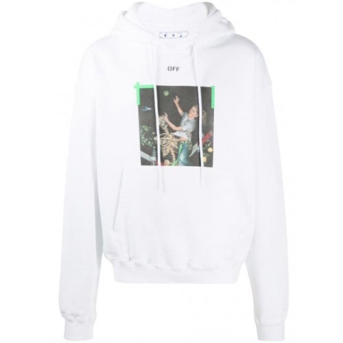 Оригинальный шмот OFF-WHITE Oversize Fit Pascal Arrow Hoodie White/Green