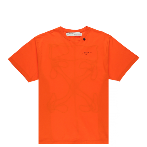 Оригинальный шмот OFF-WHITE Oversized Abstract Arrows Embroidered T-Shirt Orange/Black