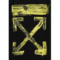 OFF-WHITE Oversized Acrylic Arrows Hoodie Black/Yellow