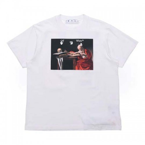 OFF-WHITE Oversized Caravaggio Saint Jerome Writing T-shirt White