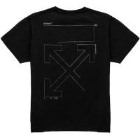 OFF-WHITE Oversized Fit Unfinished T-Shirt Black/White