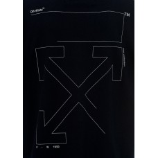 OFF-WHITE Oversized Fit Unfinished T-Shirt Black/White