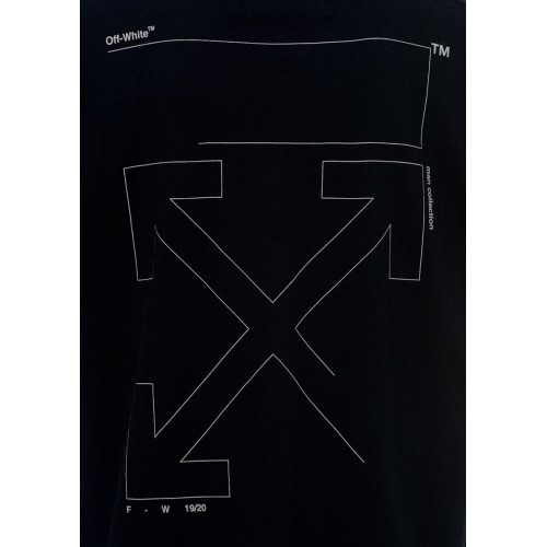 OFF-WHITE Oversized Fit Unfinished T-Shirt Black/White OFF-WHITE Oversized Fit Unfinished T-Shirt Black/White