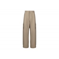 OFF-WHITE Ow Emb Drill Wide-Leg Cargo Trousers Almond Beige