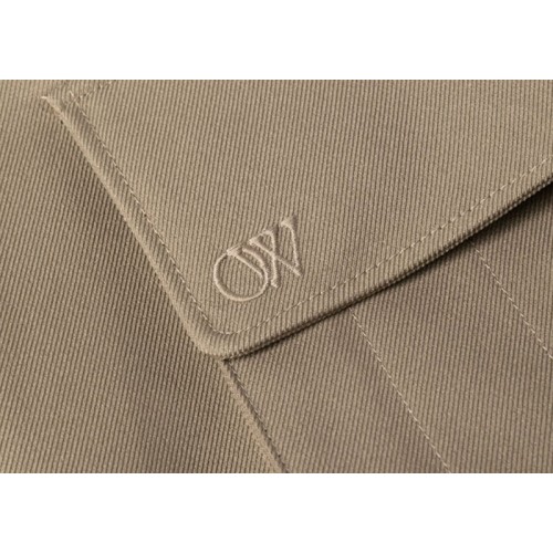 OFF-WHITE Ow Emb Drill Wide-Leg Cargo Trousers Almond Beige OFF-WHITE Ow Emb Drill Wide-Leg Cargo Trousers Almond Beige