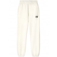 OFF-WHITE OW-Print Cotton Track Pants Cream White