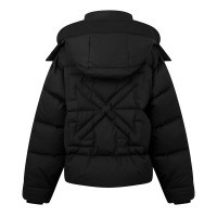 OFF-WHITE Peach Ny Arrow Over Down Puffer Coat Black/White