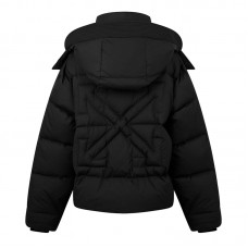 OFF-WHITE Peach Ny Arrow Over Down Puffer Coat Black/White