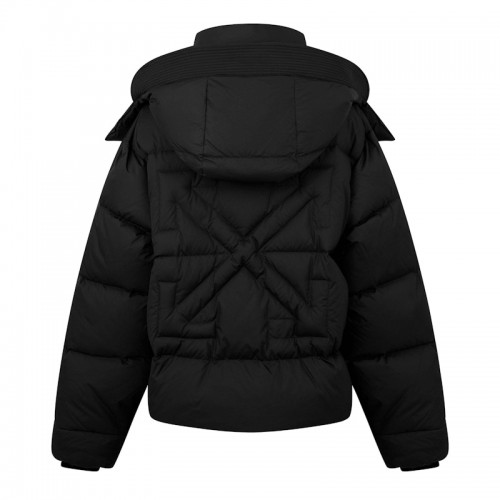 OFF-WHITE Peach Ny Arrow Over Down Puffer Coat Black/White OFF-WHITE Peach Ny Arrow Over Down Puffer Coat Black/White