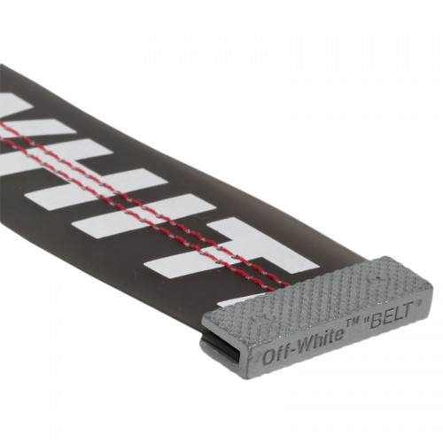OFF-WHITE PVC Industrial Belt (SS19) Black/White OFF-WHITE PVC Industrial Belt (SS19) Black/White