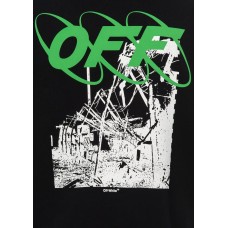 OFF-WHITE Ruined Factory Hoodie Black/White/Green