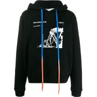 OFF-WHITE Ruined Factory Hoodie Black/White/Green
