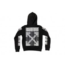 OFF-WHITE Scaffold Arrow Logo Zip Hoodie Black