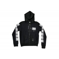 OFF-WHITE Scaffold Arrow Logo Zip Hoodie Black