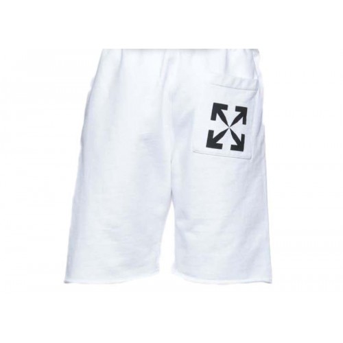 OFF-WHITE Single Arrow Pocket Sweatshorts White/Black