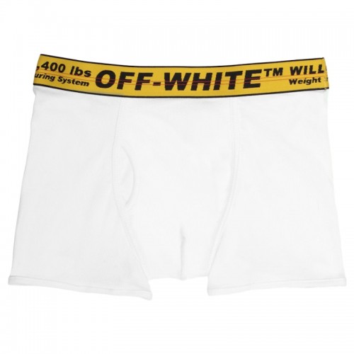 OFF-WHITE Single Pack Stretch Cotton Boxer Briefs White/Yellow/Black
