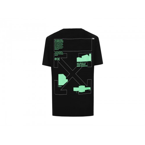 Оригинальный шмот OFF-WHITE Slim Fit Arch Shapes T-Shirt Black/Green