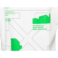 OFF-WHITE Slim Fit Arch Shapes T-Shirt White/Green