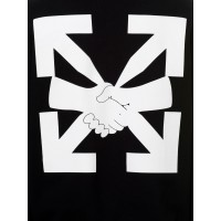 OFF-WHITE Slim Fit Arrows Diag Zip Up Hoodie Black/White