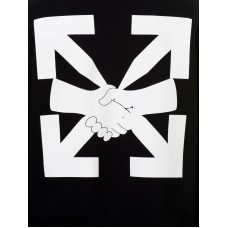 OFF-WHITE Slim Fit Arrows Diag Zip Up Hoodie Black/White
