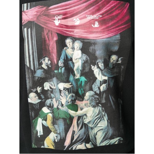 Оригинальный шмот OFF-WHITE Slim Fit Caravaggio Painting Sweatshirt Black/Black