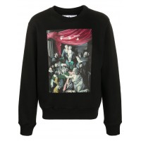 OFF-WHITE Slim Fit Caravaggio Painting Sweatshirt Black/Black