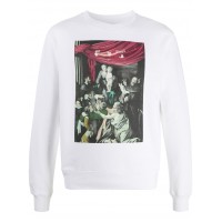 OFF-WHITE Slim Fit Caravaggio Painting Sweatshirt White/Black