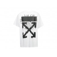 OFF-WHITE Slim Fit Dripping Arrows T-Shirt White/Black