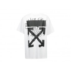 OFF-WHITE Slim Fit Dripping Arrows T-Shirt White/Black