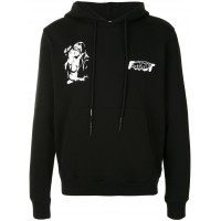 OFF-WHITE Slim Fit Kiss 21 Hoodie Black/White