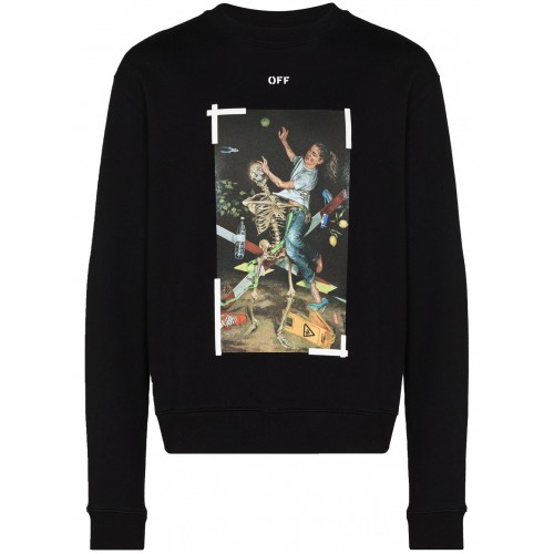 Оригинальный шмот OFF-WHITE Slim Fit Pascal Crewneck Sweatshirt Black/White