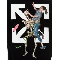 OFF-WHITE Slim Fit Pascal Skeleton Hoodie Black/Black