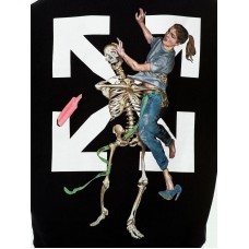 OFF-WHITE Slim Fit Pascal Skeleton Sweatshirt Black/Black