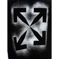 OFF-WHITE Slim Fit Stencil Crewneck Sweatshirt Black/White