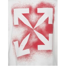 OFF-WHITE Slim Fit Stencil Crewneck Sweatshirt White/Red