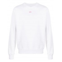 OFF-WHITE Slim Fit Stencil Crewneck Sweatshirt White/Red
