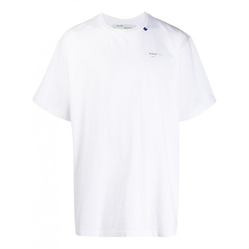 OFF-WHITE Slim Fit Unfinished T-Shirt White/Silver OFF-WHITE Slim Fit Unfinished T-Shirt White/Silver