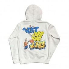 OFF-WHITE Spray Graffiti Pupp Slim Hoodie White Multicolor