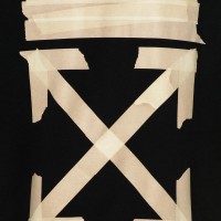 OFF-WHITE Tape Diag Arrows Hoodie Black/Beige