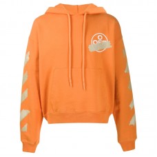 OFF-WHITE Tape Diag Arrows Hoodie Orange/Beige