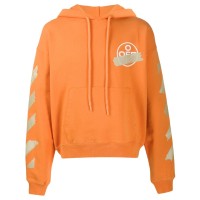 OFF-WHITE Tape Diag Arrows Hoodie Orange/Beige