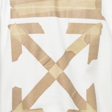 OFF-WHITE Tape Diag Arrows Hoodie White/Beige