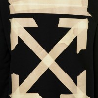OFF-WHITE Tape Diag Arrows Sweatshirt Black/Beige